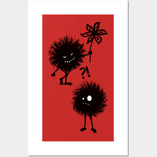 Evil Bugs Friends - Funny Cute Characters Wall Art by Boriana Giormova